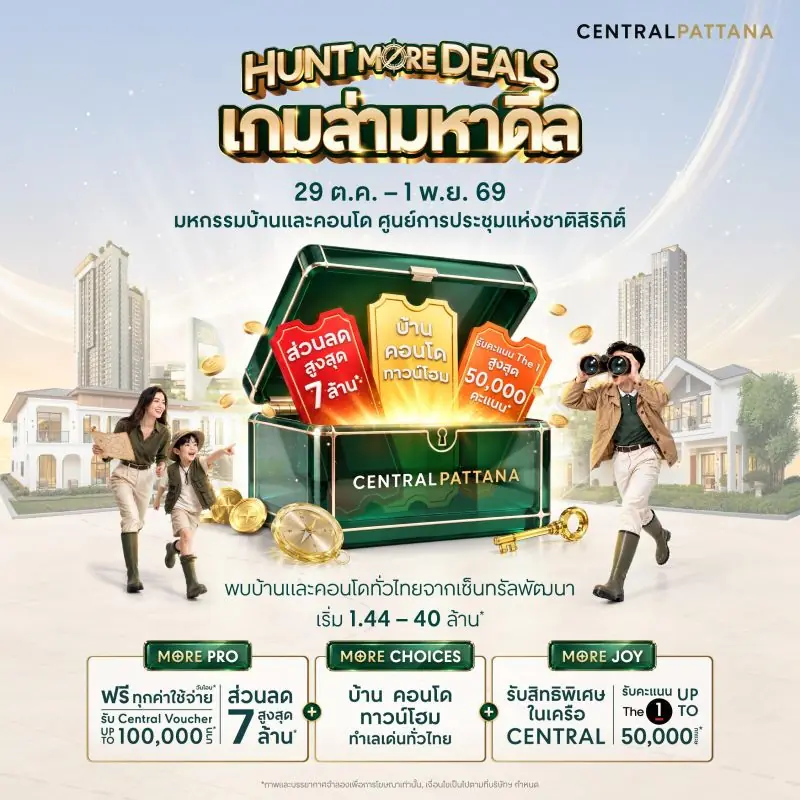 ได้เวลาออกล่า “ดีลใหญ่แห่งปี”!! กับ HUNT MORE DEALS เกมล่ามหาดีล จากเซ็นทรัลพัฒนา